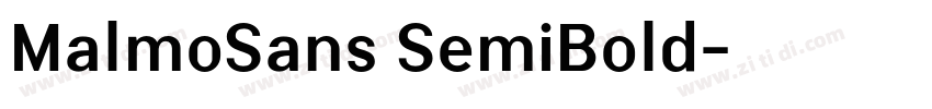 MalmoSans SemiBold字体转换